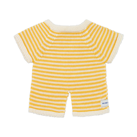 Thin Stripes Long One Piece | Yellow/Cream