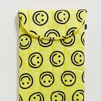 16" Puffy Laptop Sleeve | Happy