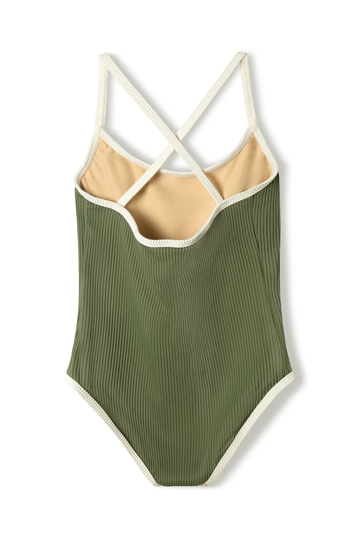 ZULU & ZEPHYR Kids Swim One Piece | Khaki – Little Minimalist