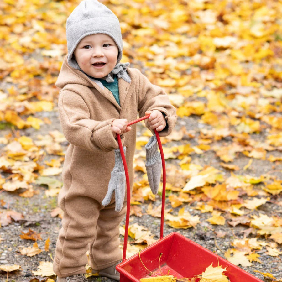 Boiled Wool Baby Overall | Caramel