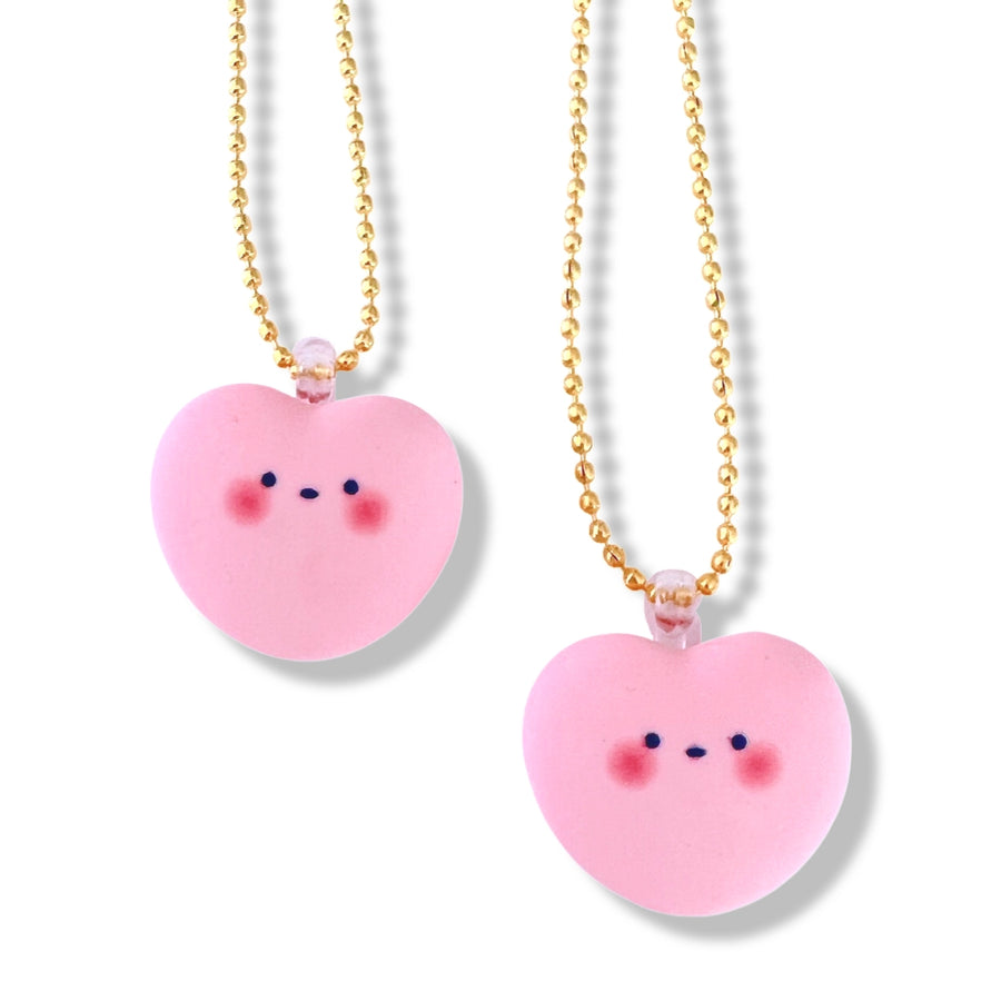 Shy Heart Kids Necklace | Pink