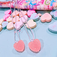 Sugar Heart Kids Necklace | Pink