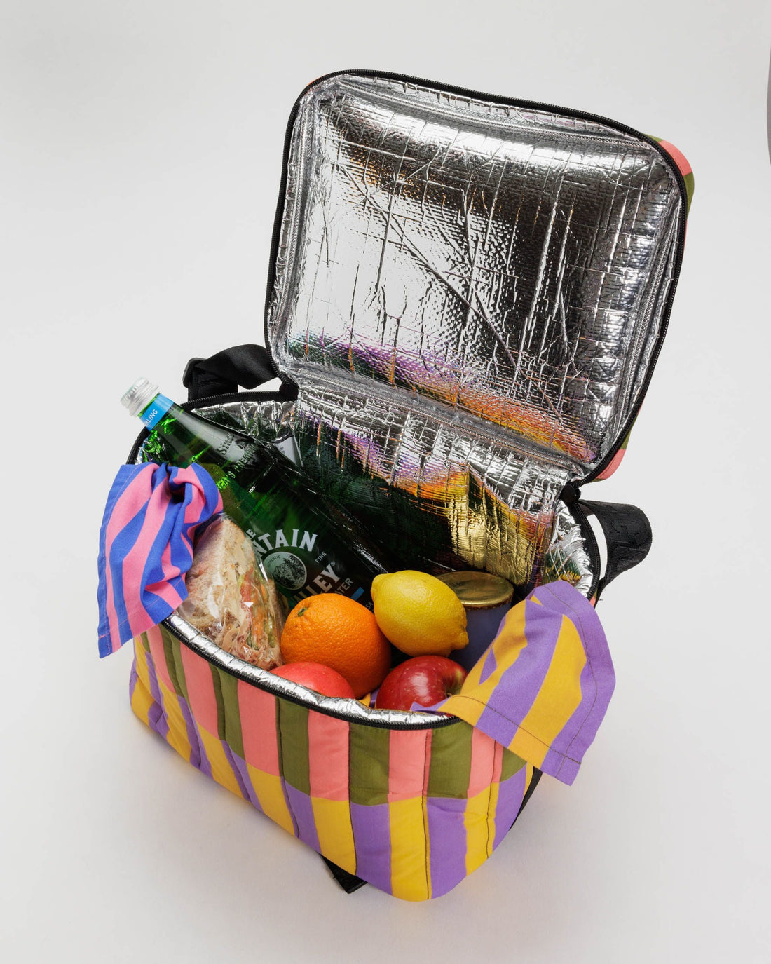 Puffy Cooler Bag | Sunset Quilt Stripe
