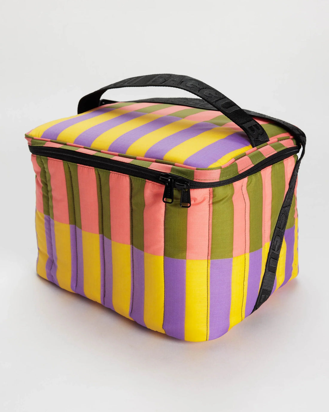 Puffy Cooler Bag | Sunset Quilt Stripe