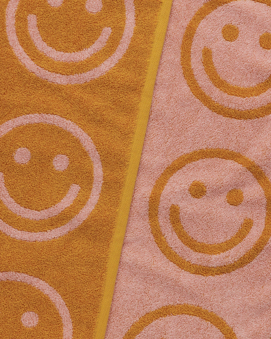 Bath Towel | Marigold Peach Happy