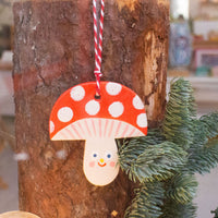 Ceramic Ornament | Red Mushroom