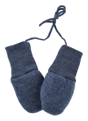 Wool Fleece Baby Mittens | Blue