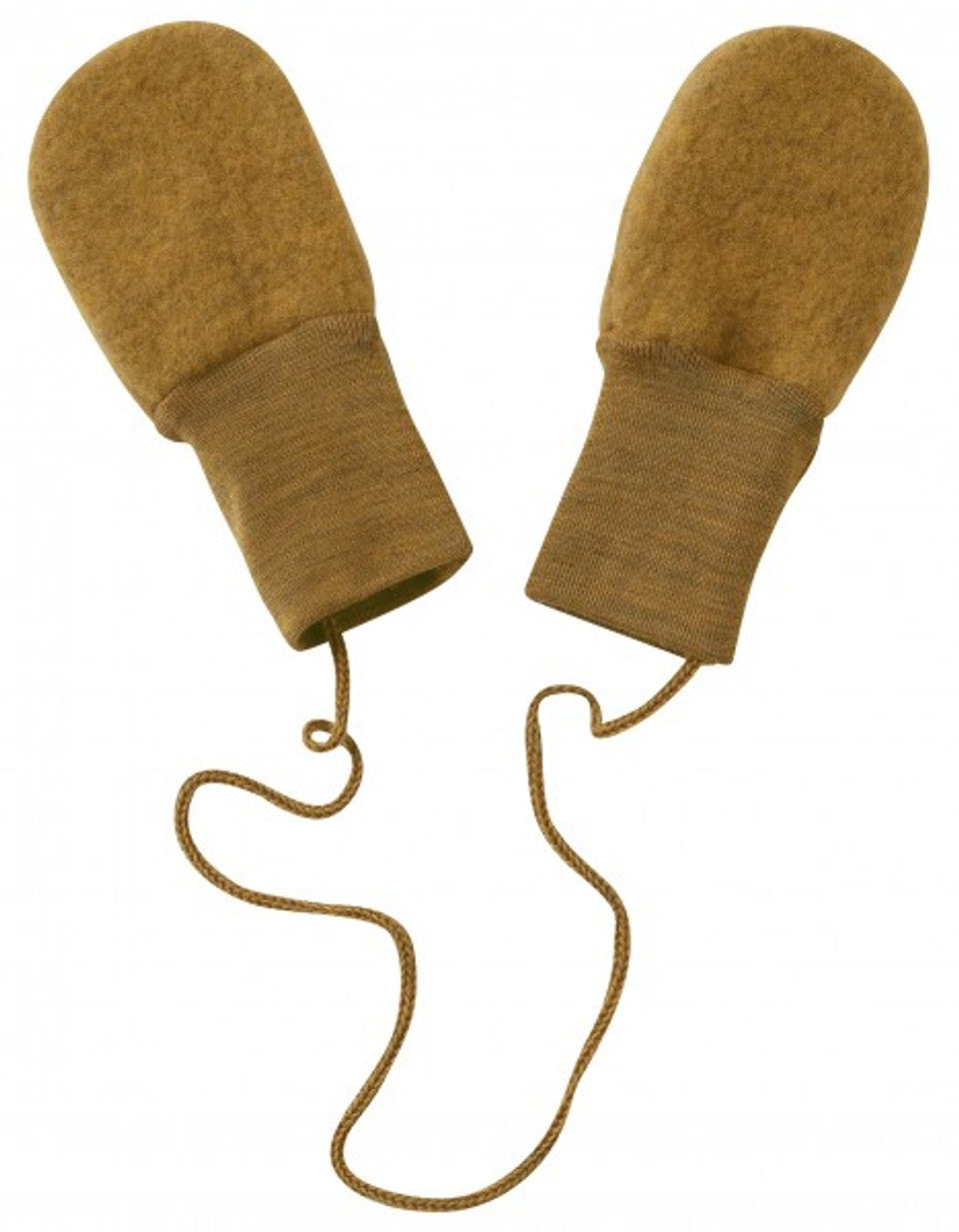 Wool Fleece Baby Mittens | Saffron