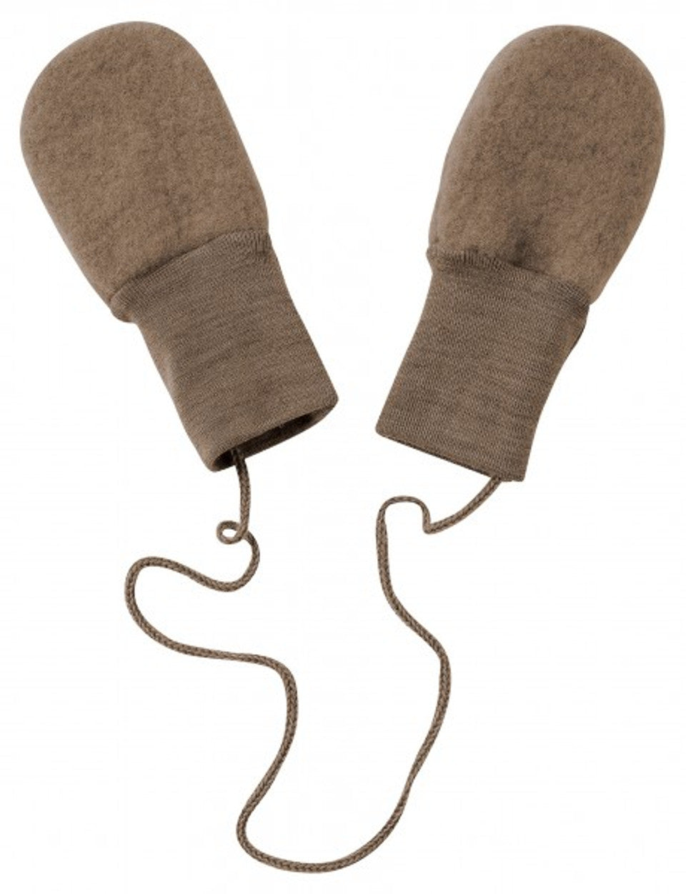 Wool Fleece Baby Mittens | Walnut