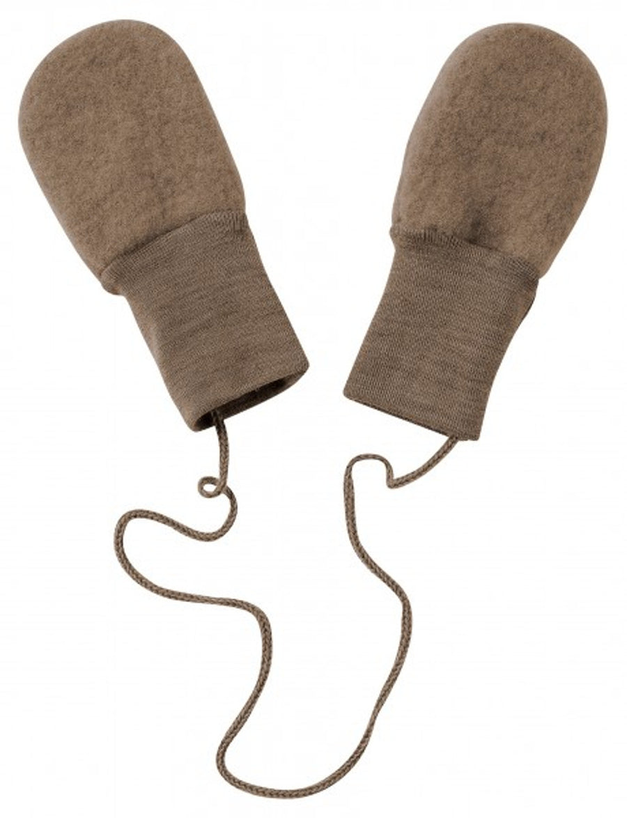 Wool Fleece Baby Mittens | Walnut