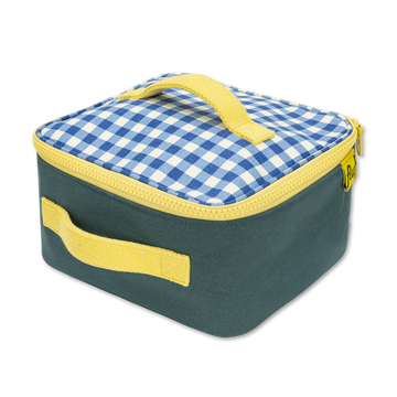 Square Lunch Bag | Gingham Blue