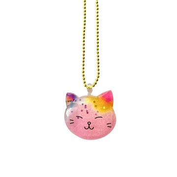 Glitter Cat Kids Necklace