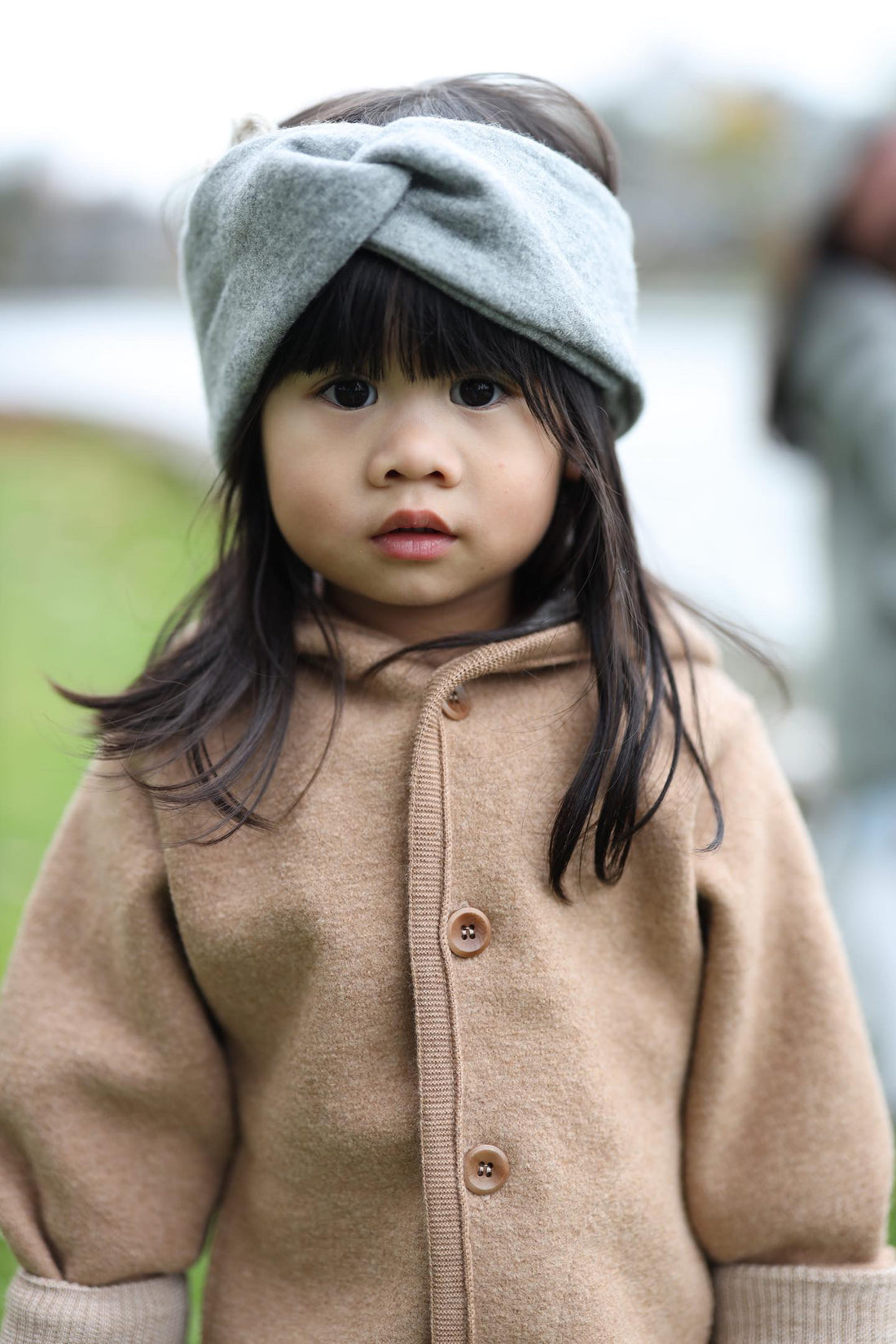 Boiled Wool Headband | Grey Melange