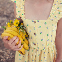 Long Dress | Yellow Stripes / Flowers