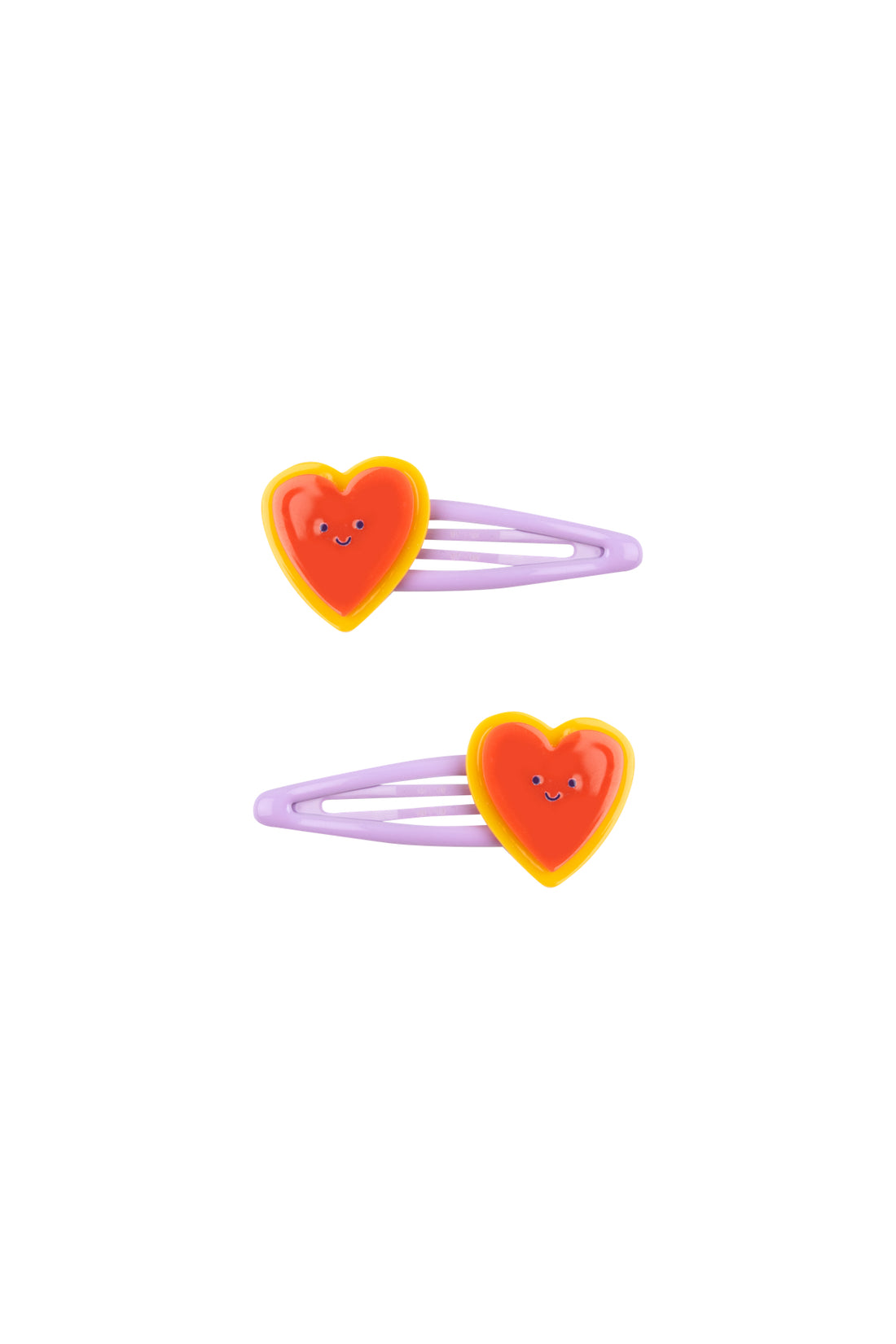 Heart Hair Clips Set | Red