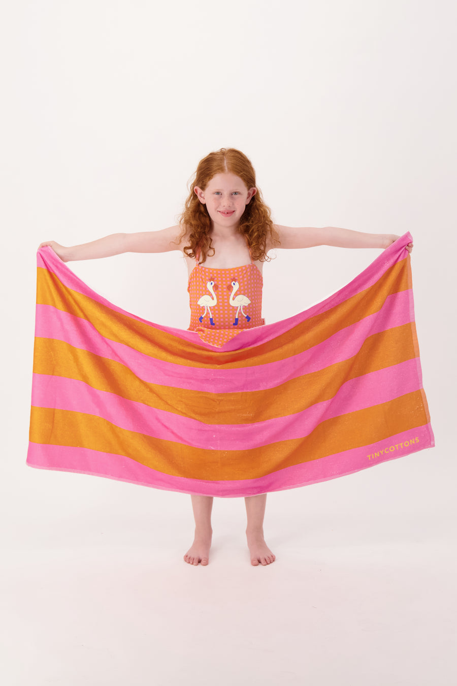 Stripes Towel | Marigold / Dark Pink