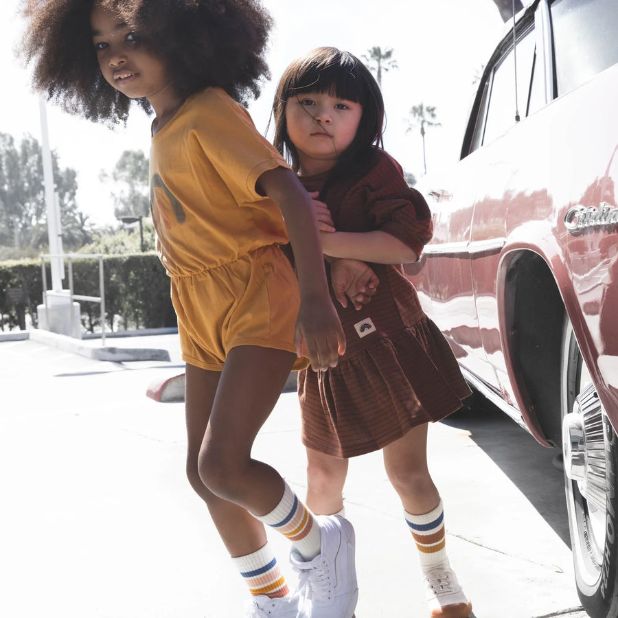 Chaussettes rétro pour enfants | Couchers de soleil de Cali 