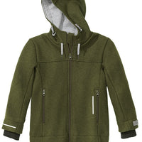 Boiled Wool Outdoor Jacket | Olive