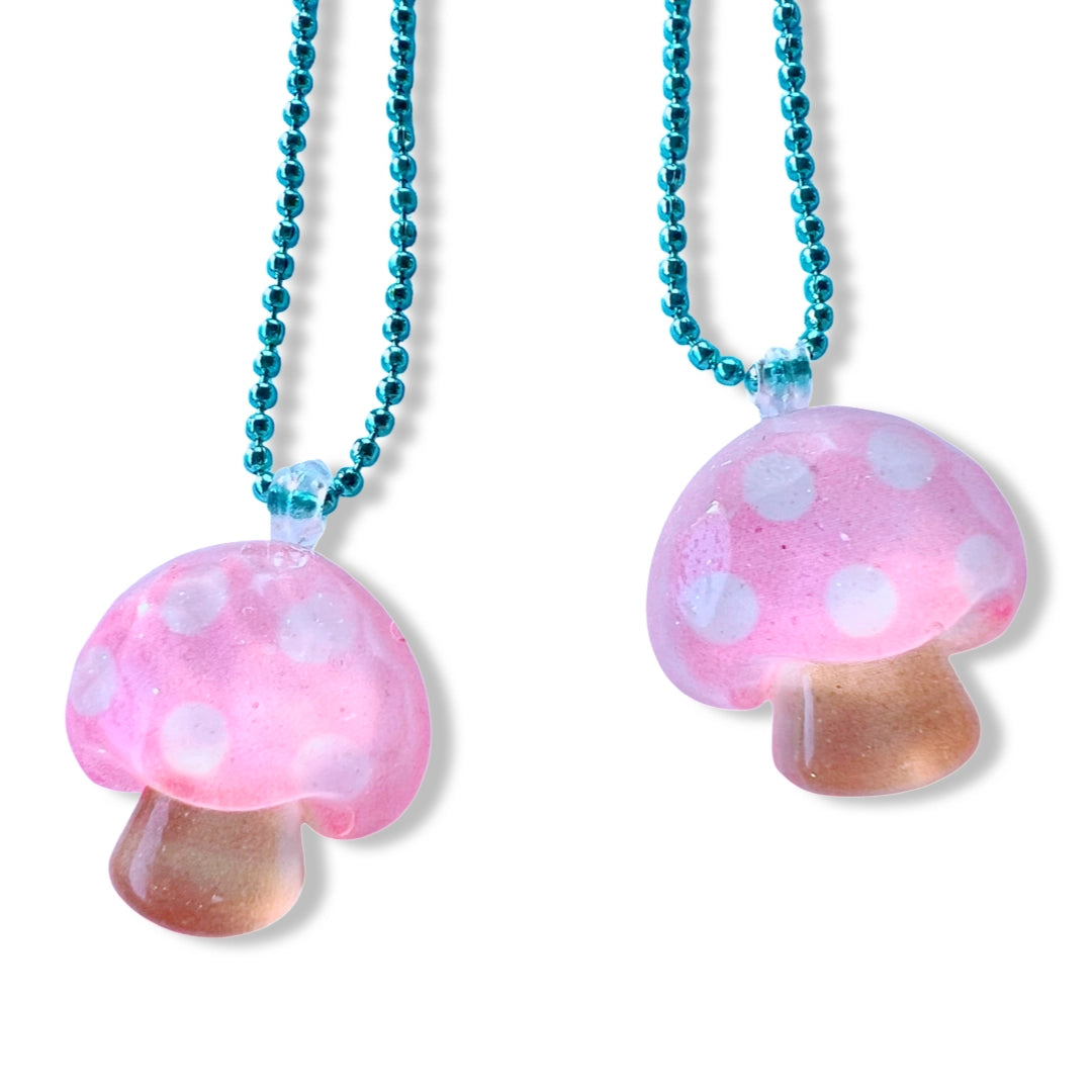 Mushroom Kids Necklace | Pink