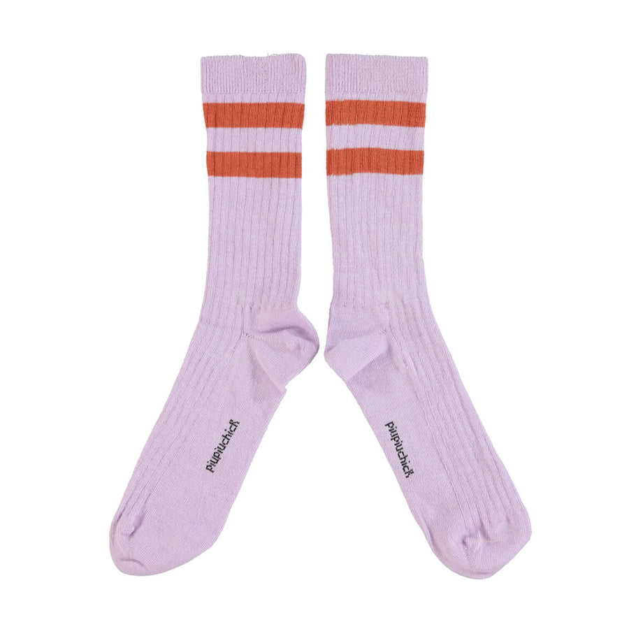 Socks | Lavender & Terracotta Stripes
