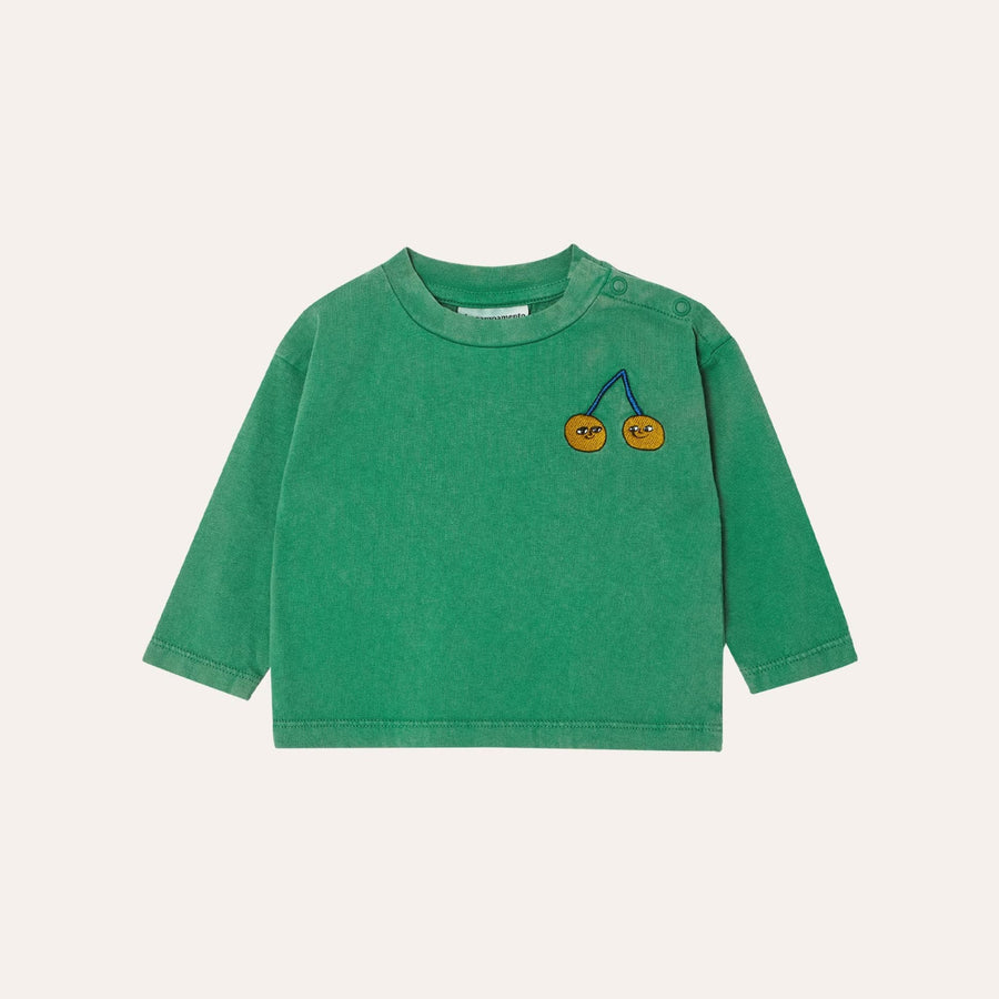 Baby Long Sleeve T-Shirt | Embroidered Cherry