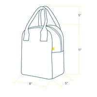 Zipper Lunch Bag | Dot Spring Green