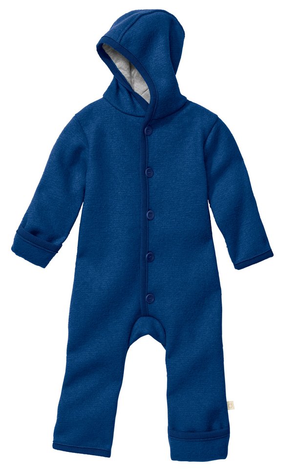 Boiled Wool Baby Overall | Navy