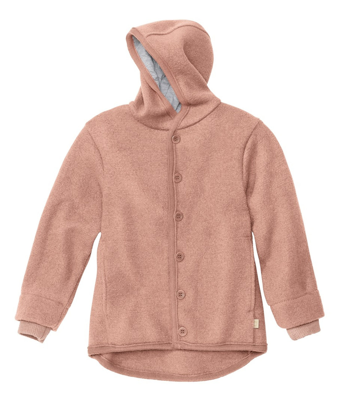 Boiled Wool Hooded Jacket | Rosé