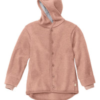 Boiled Wool Hooded Jacket | Rosé
