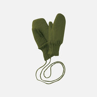Boiled Wool Gloves | Olive