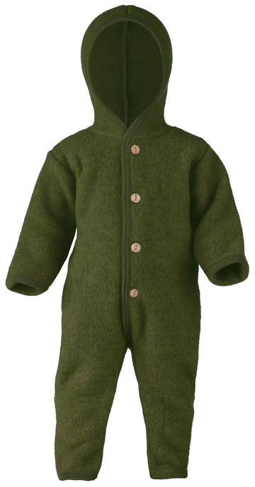 Wool Fleece Baby Overall | Olive
