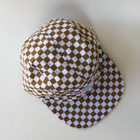 Cotton Five-Panel Hat | Copper Check
