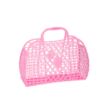 Small Retro Basket | Neon Pink