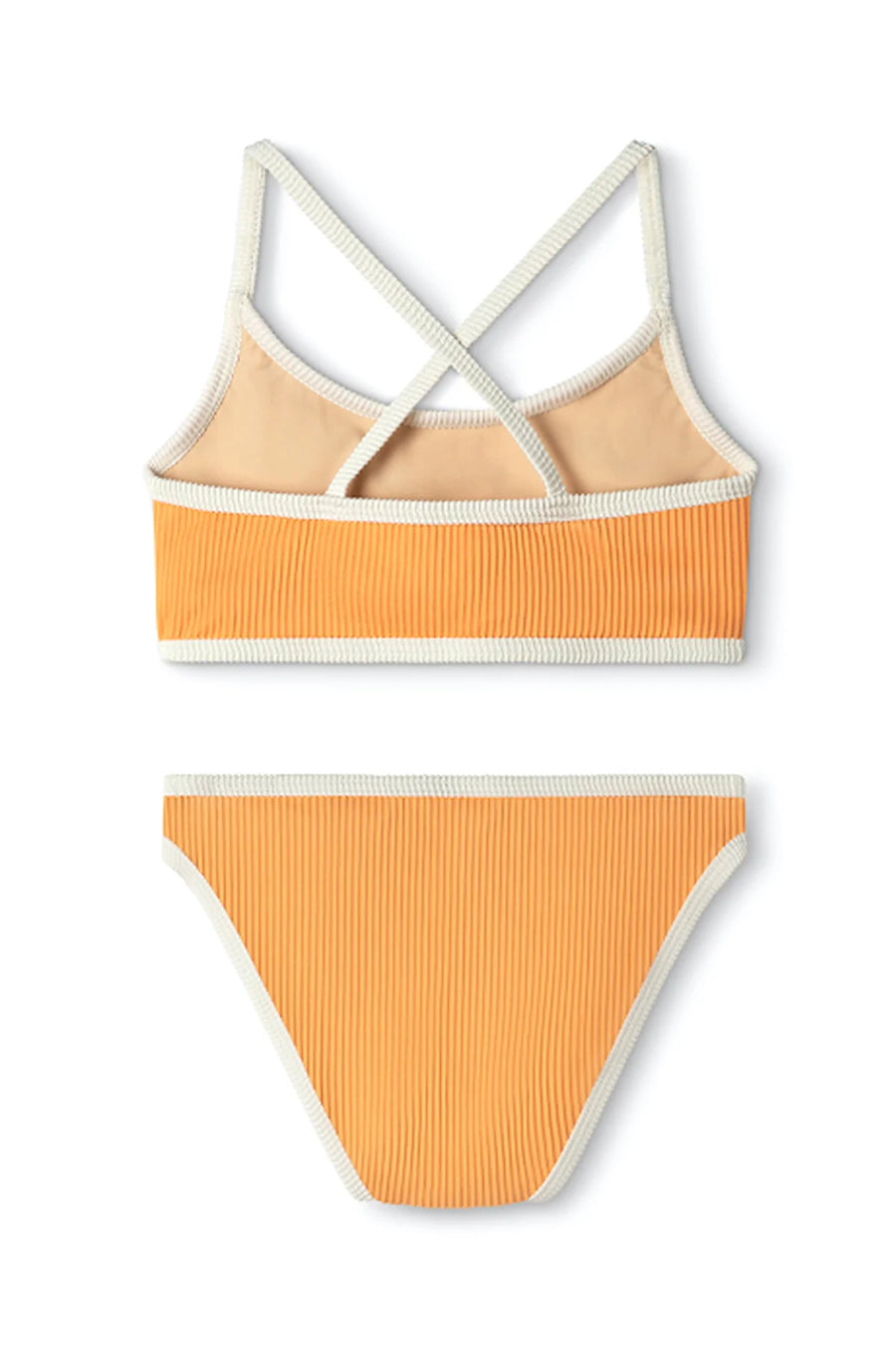 LIRE LA DESCRIPTION - Mini bikini croisé côtelé | mandarine