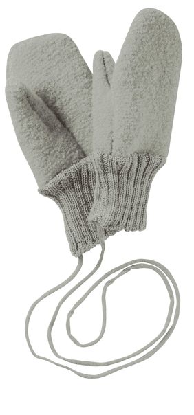 Boiled Wool Gloves | Grey Melange