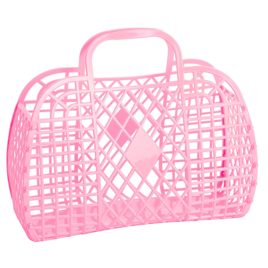 Large Retro Basket | Bubblegum Pink