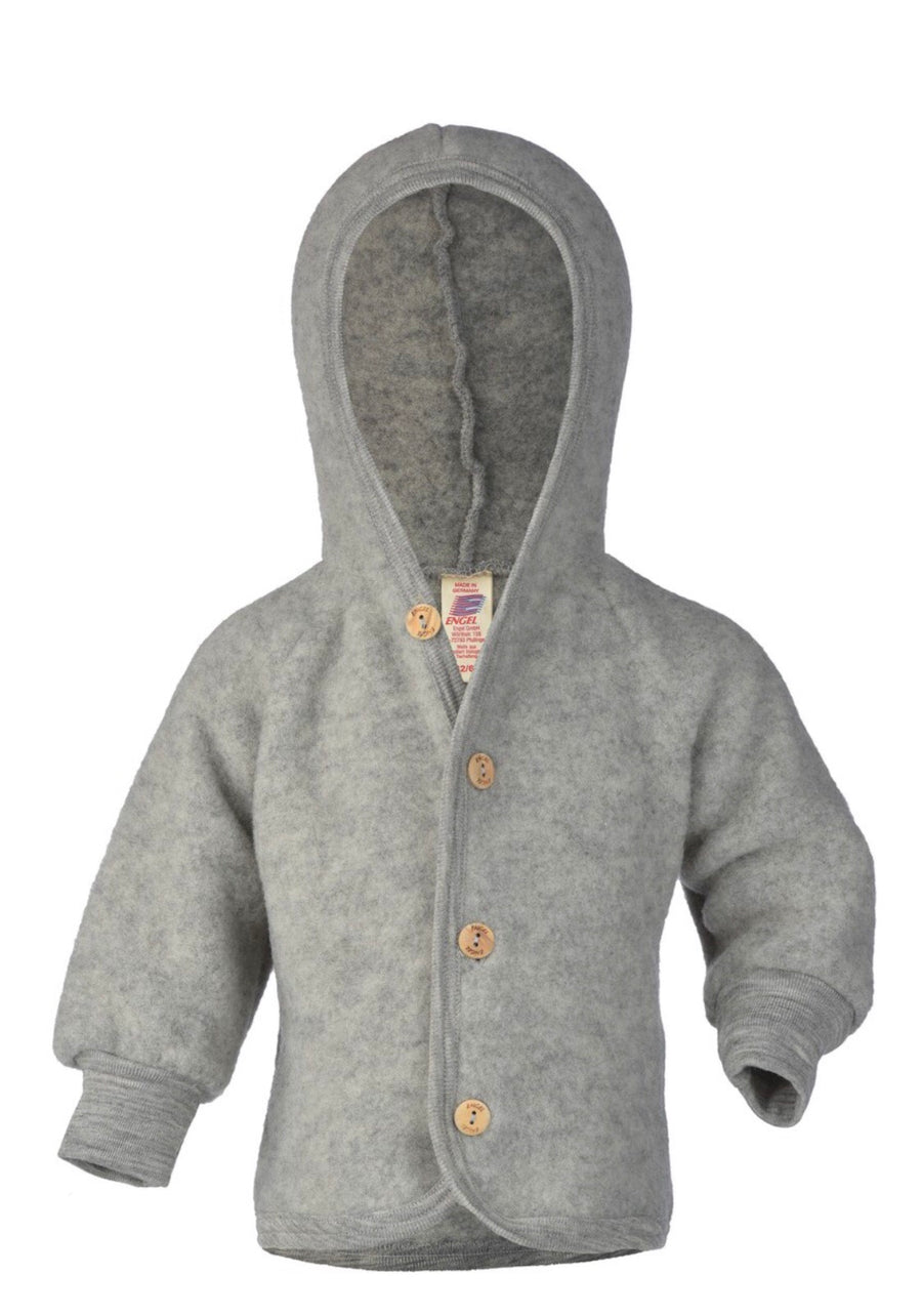 Wool Fleece Hooded Jacket | Grey