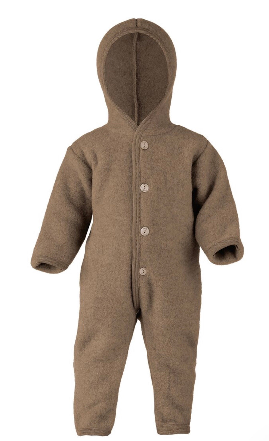 Wool Fleece Baby Overall | Walnut