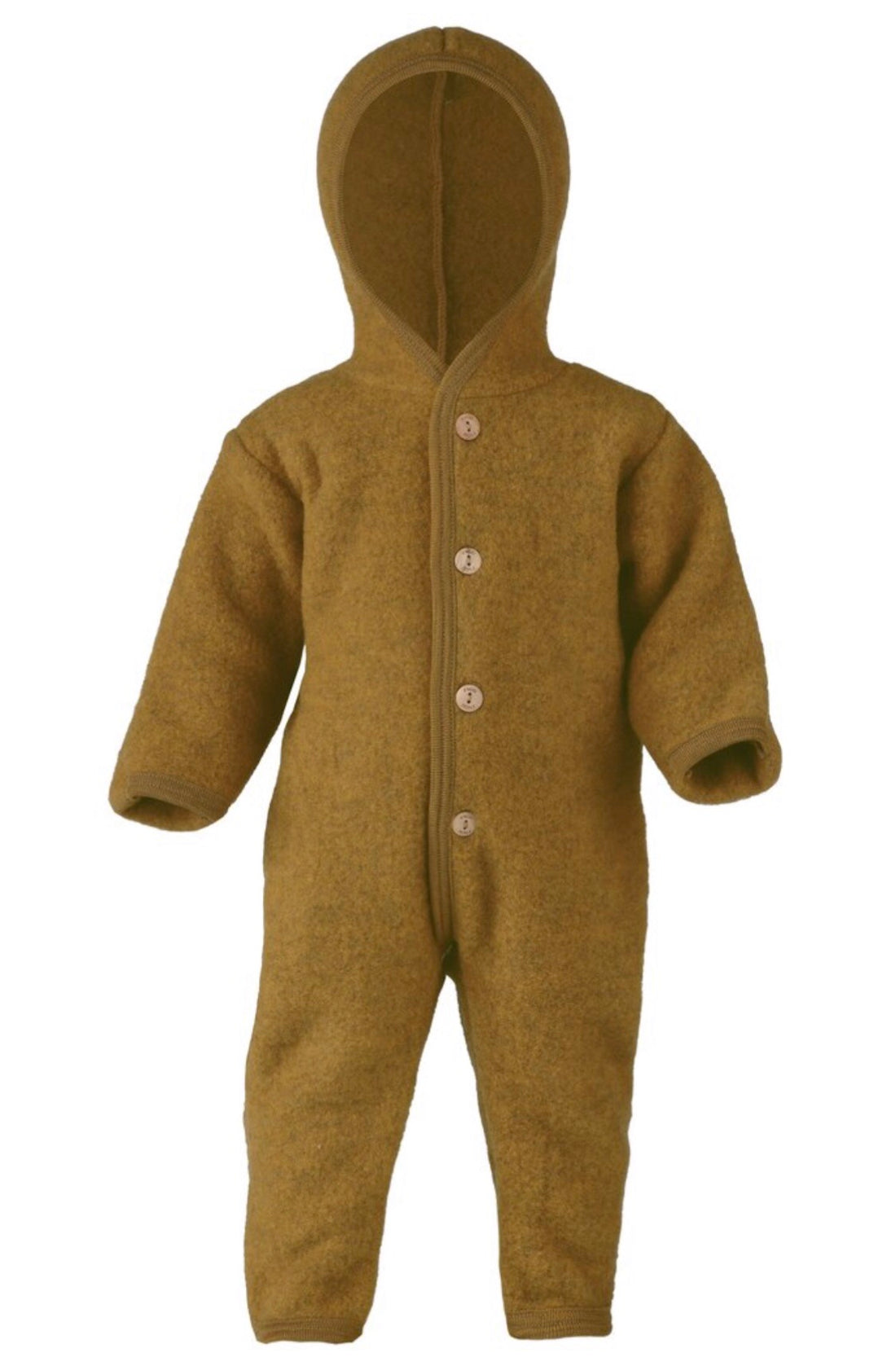 Wool Fleece Baby Overall | Saffron