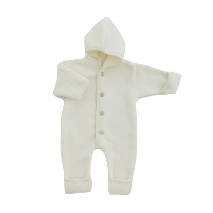 Wool Fleece Baby Overall | Natural