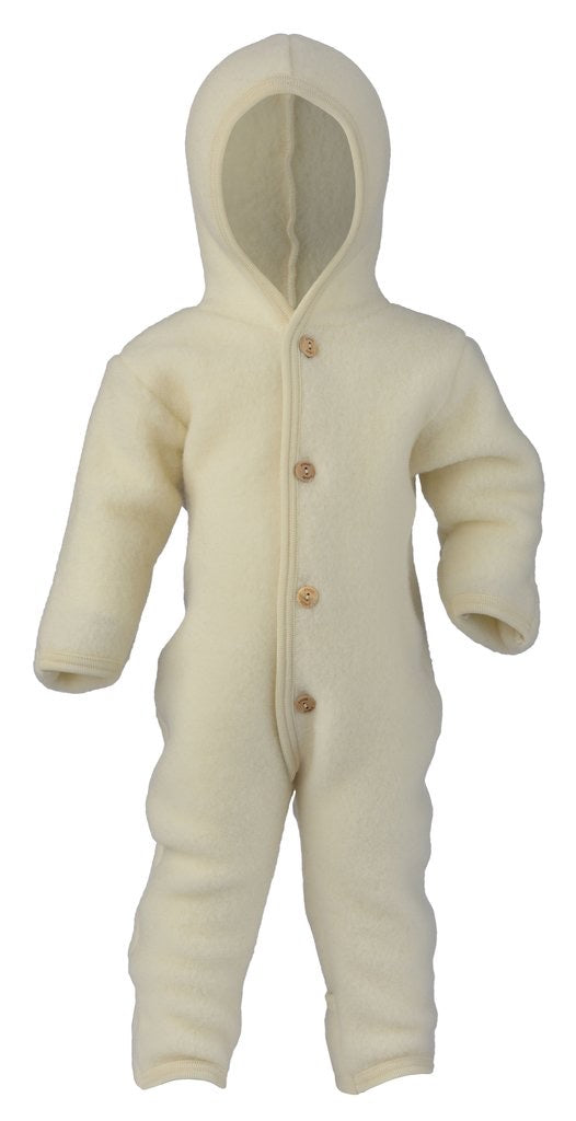 Wool Fleece Baby Overall | Natural