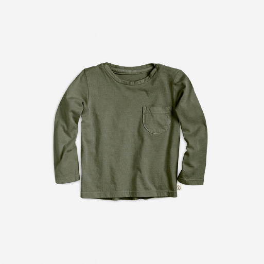 The Long Sleeve Pocket Tee | Olive