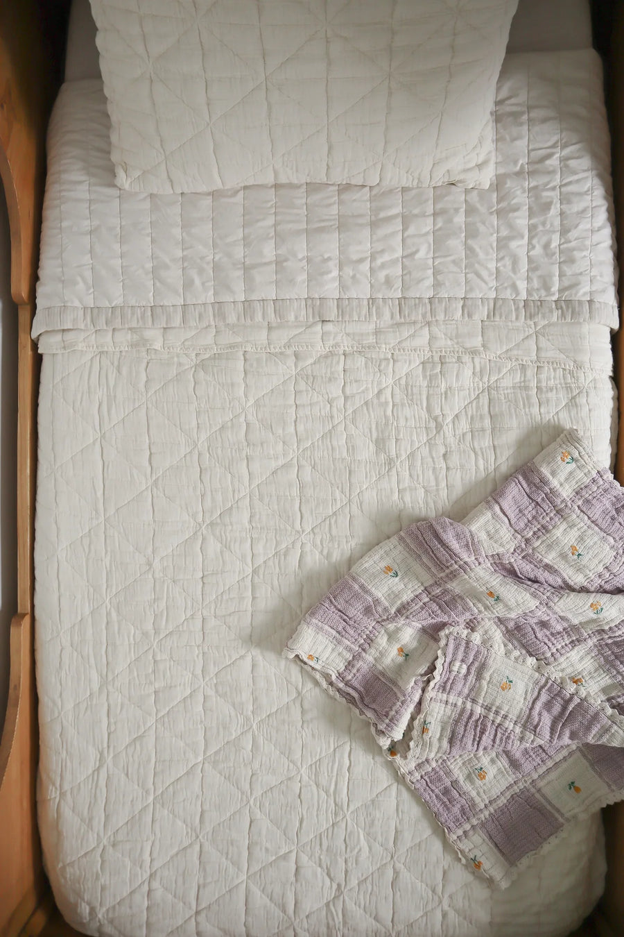 Quilted Twin Blanket | Natural